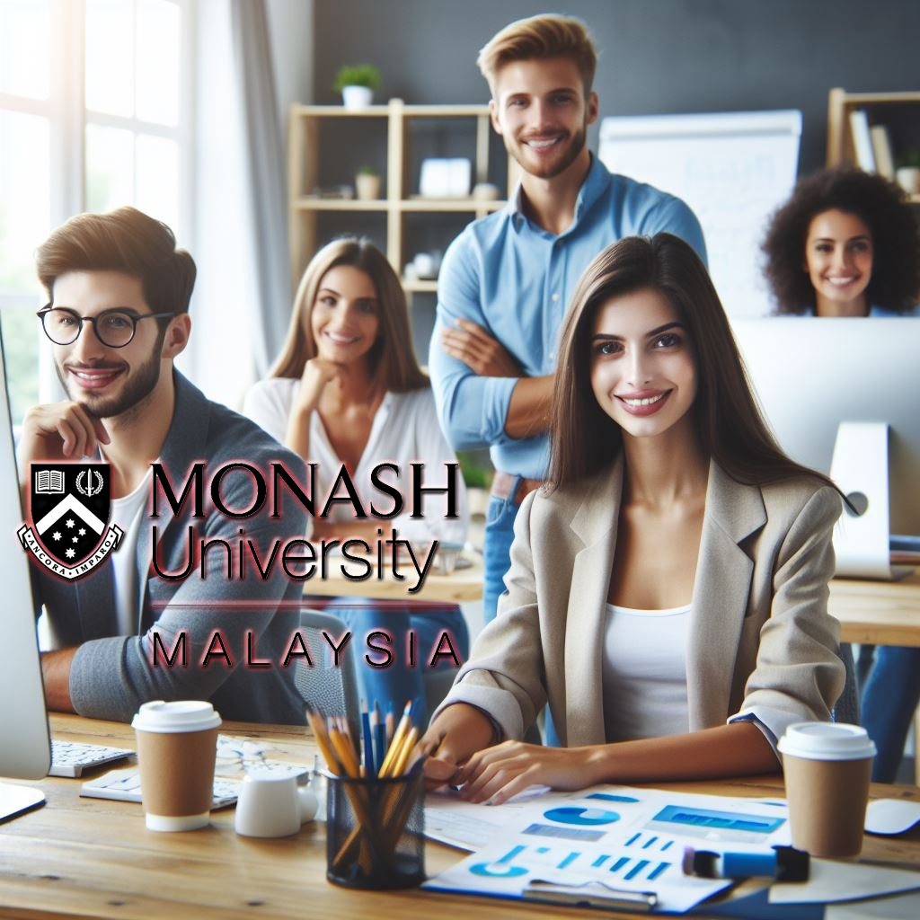 Students studying for the bs electronics engineering in Monash Malaysia (illustration)